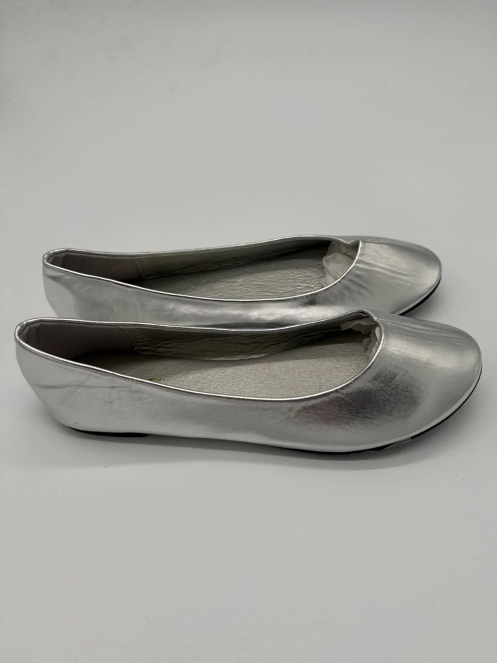 Silver Metallic Women's Ballet Flats